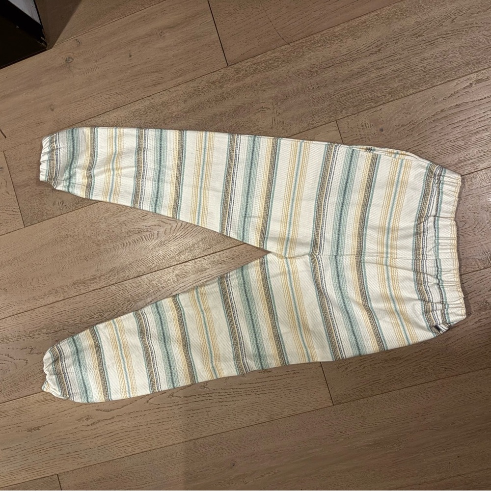 O'Neill Cream and Green Joggers Soft Elastic Waist